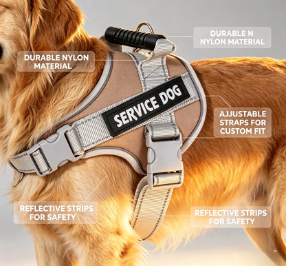 Pet Dog Harness — Glow-In-The-Dark Safety Harness with Chest Strap | Easy On/Off, Fully Adjustable | Ideal for Small, Medium & Large Dogs | Walking, Training & Outdoor Travel