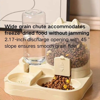 Automatic Cat Feeder & Water Dispenser Combo — Large Capacity Auto Food Dispenser | Scheduled Feeding | Essential Pet Care for Busy Owners