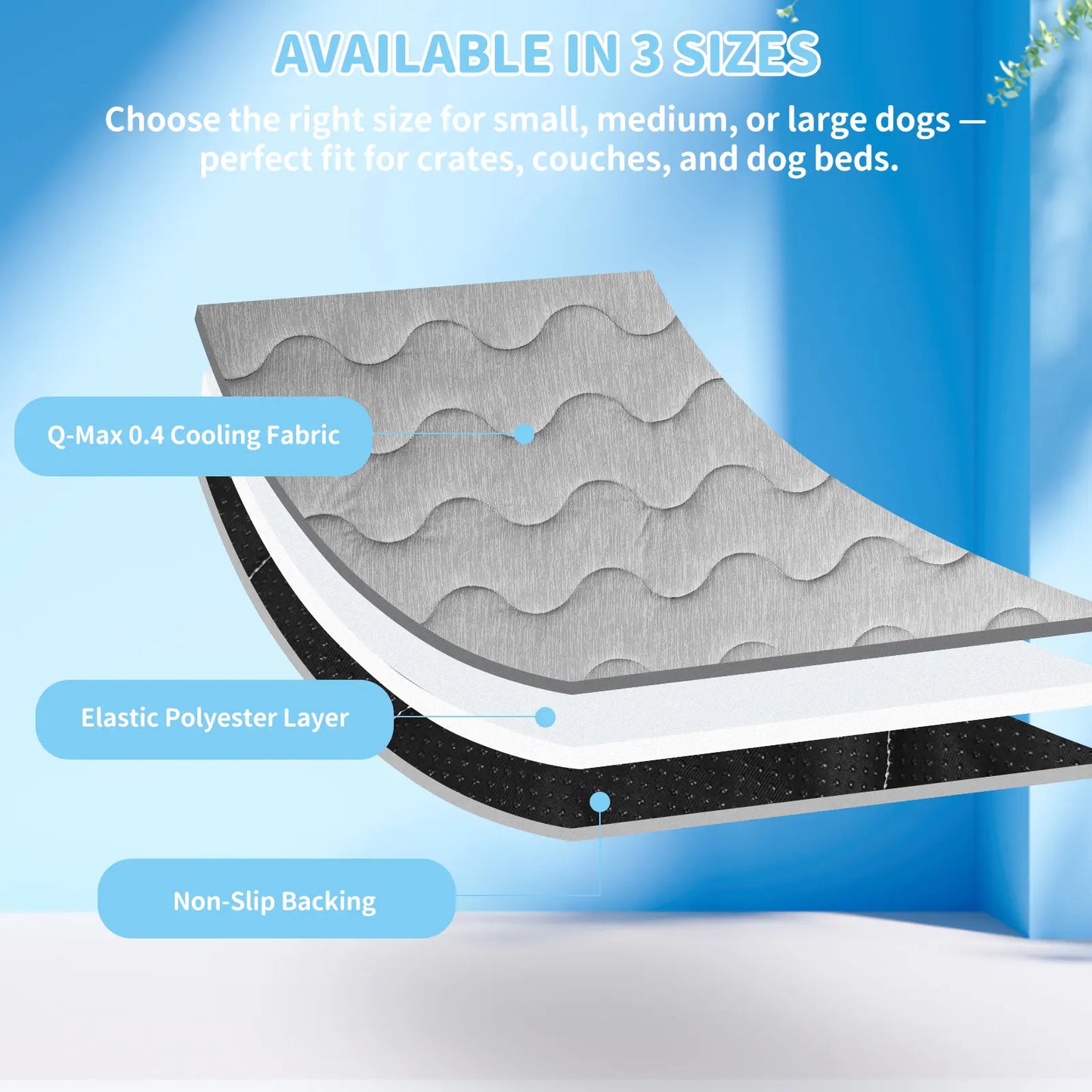 PETZOOKA XL Cooling Mat for Dogs & Cats – Self-Cooling Washable Pet Bed with Non-Slip Base
