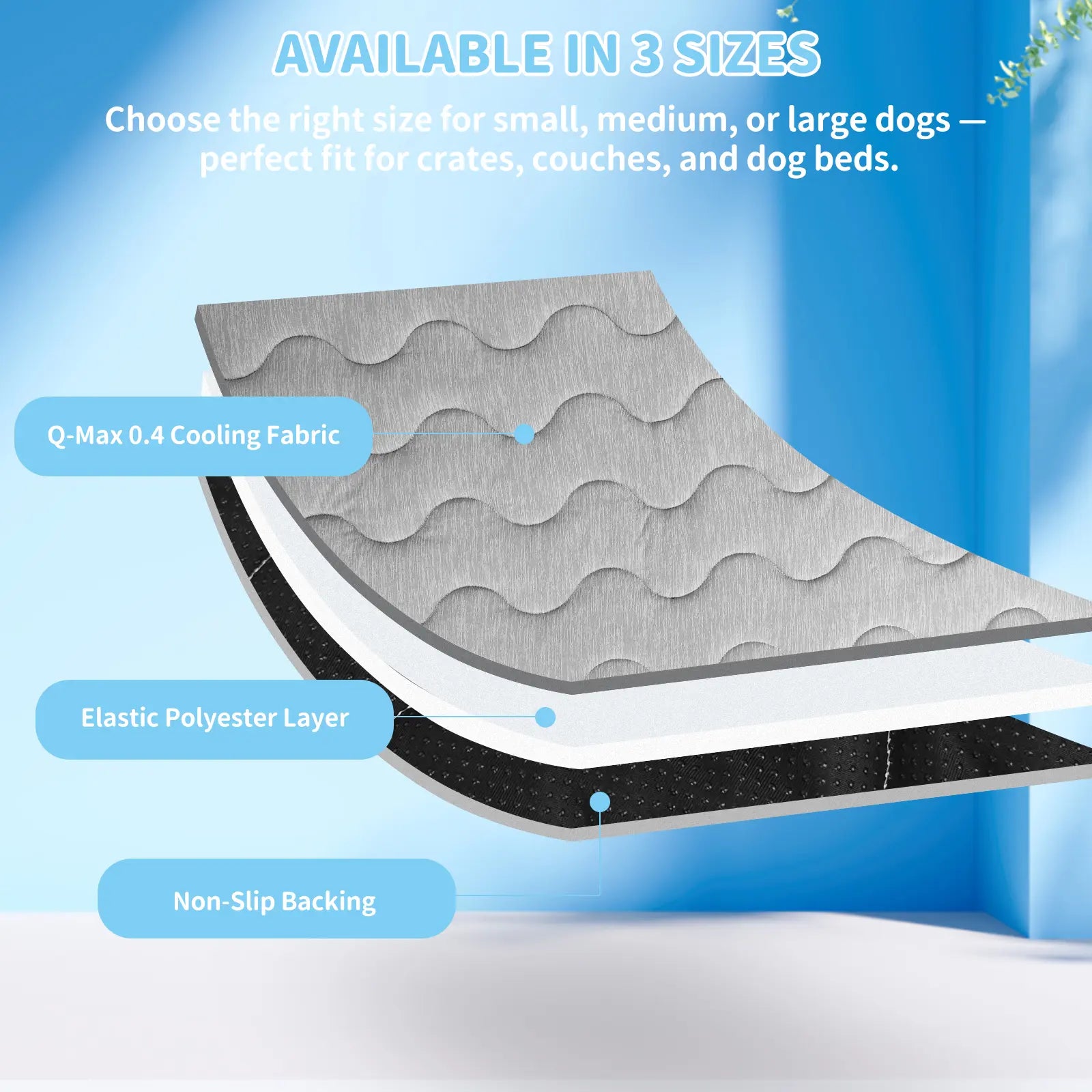 PETZOOKA XL Cooling Mat for Dogs & Cats – Self-Cooling Washable Pet Bed with Non-Slip Base