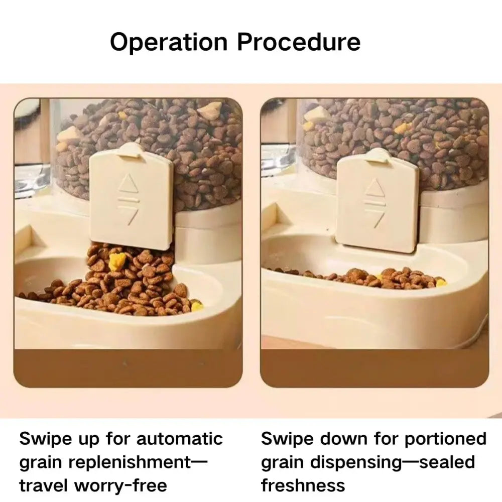 Automatic Cat Feeder & Water Dispenser Combo — Large Capacity Auto Food Dispenser | Scheduled Feeding | Essential Pet Care for Busy Owners