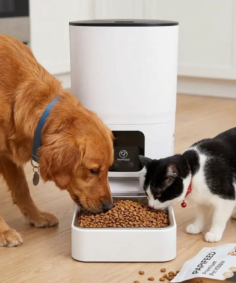 PAPIFEED Wi-Fi Automatic Pet Feeder — 6L App-Controlled Dog & Cat Feeder | Scheduled Feeding, Smart Life Compatible | Stainless Steel & Plastic | Dishwasher Safe Parts