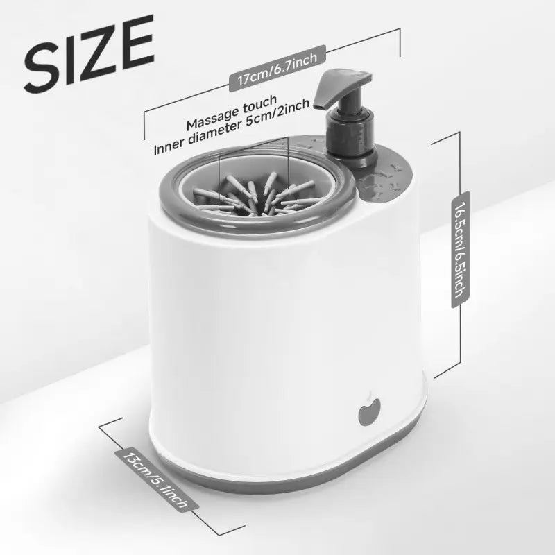 Automatic Pet Paw Cleaner & Massager – Soft Silicone Paw Washer with Built-In Soap Dispenser