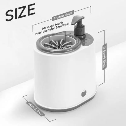 Automatic Pet Paw Cleaner & Massager – Soft Silicone Paw Washer with Built-In Soap Dispenser
