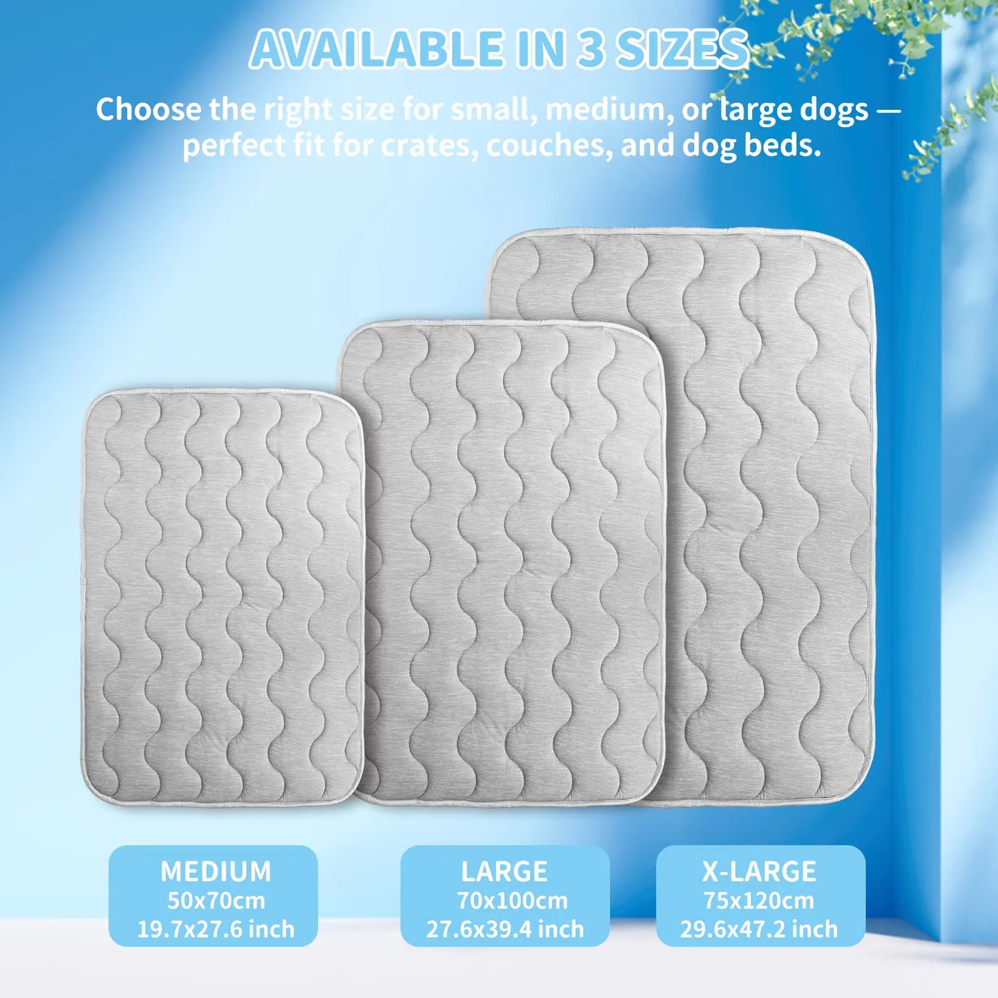 PETZOOKA XL Cooling Mat for Dogs & Cats – Self-Cooling Washable Pet Bed with Non-Slip Base