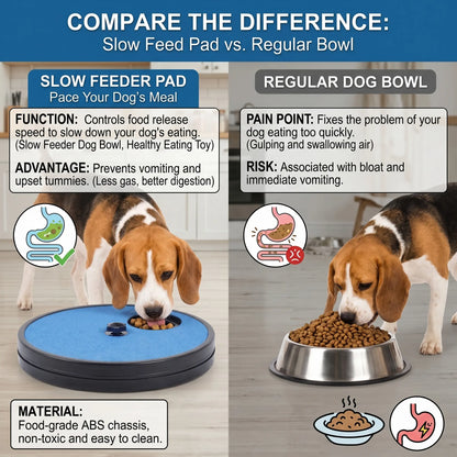 2-in-1 Dog Scratch Board & Slow Feeder Bowl — Natural Nail Filing Toy with Treat Dispenser | No Clippers Needed | Interactive Puzzle Toy for Bored & Anxious Dogs