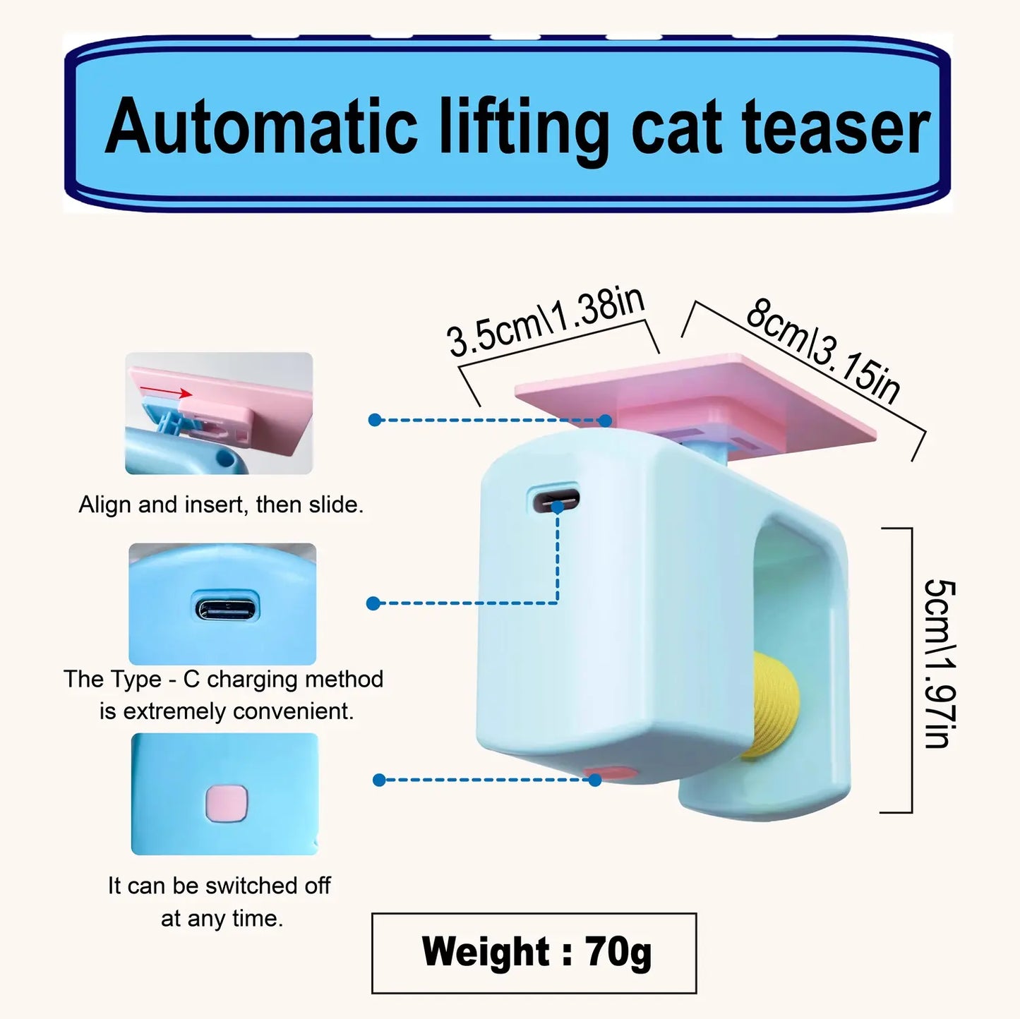 Rechargeable Hanging Door Cat Toy — Automatic Electric Flying Feather Wand | Elastic Rope & Replacement Toy Included | Interactive Chase & Exercise Toy for Kittens, Adult & Multi-Cat Households