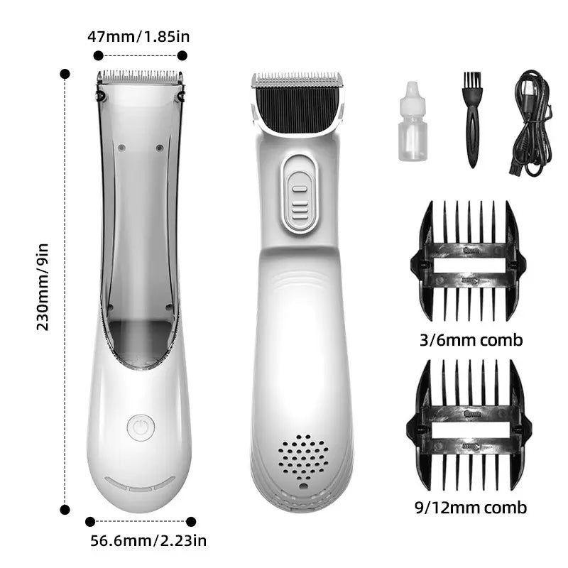 PetGroom 2-in-1 Vacuum Grooming Kit – Cordless Dog & Cat Hair Trimmer with Powerful Suction