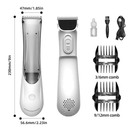 PetGroom 2-in-1 Vacuum Grooming Kit – Cordless Dog & Cat Hair Trimmer with Powerful Suction