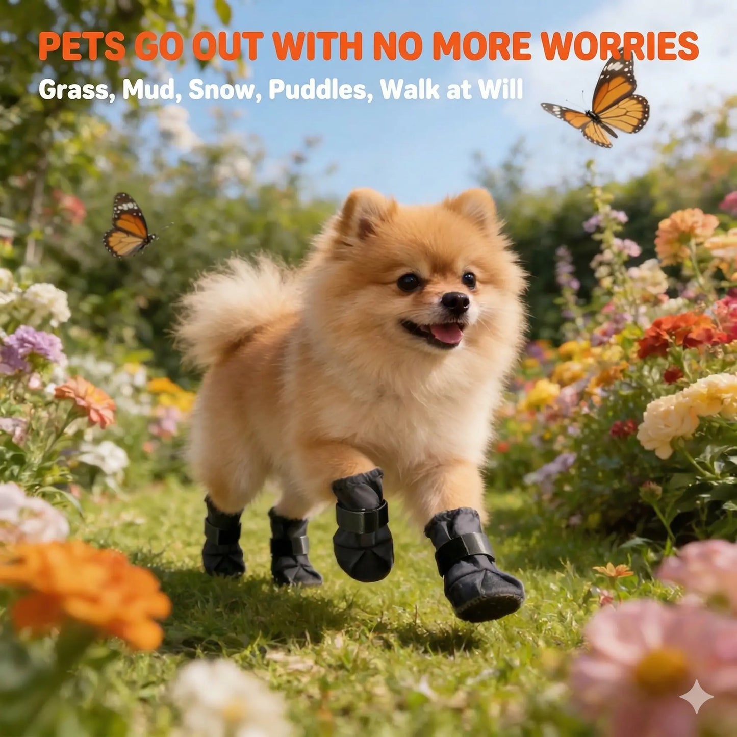 All-Season High-Top Dog Boots — Waterproof, Non-Slip & Durable Paw Protection | Keeps Paws Clean & Safe on Any Terrain | For Small, Medium & Large Dogs