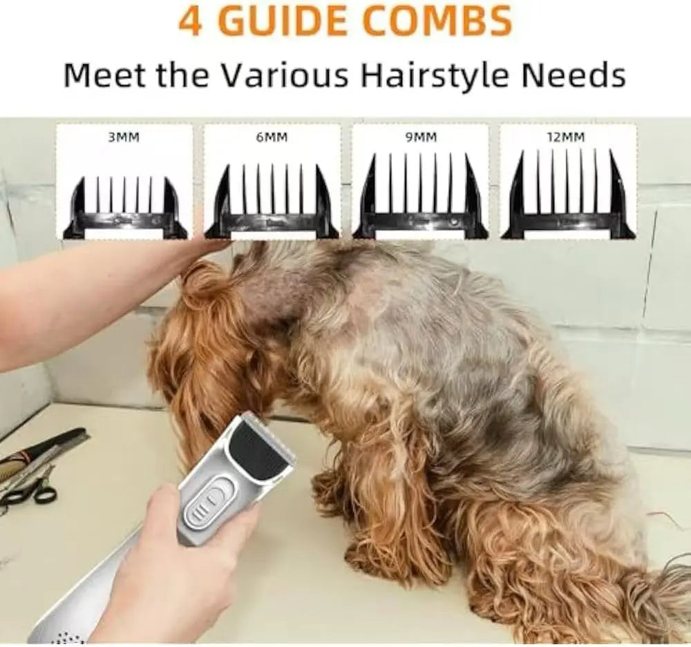 PetGroom 2-in-1 Vacuum Grooming Kit – Cordless Dog & Cat Hair Trimmer with Powerful Suction