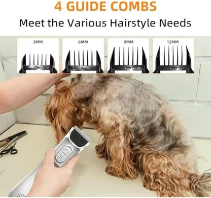 PetGroom 2-in-1 Vacuum Grooming Kit – Cordless Dog & Cat Hair Trimmer with Powerful Suction