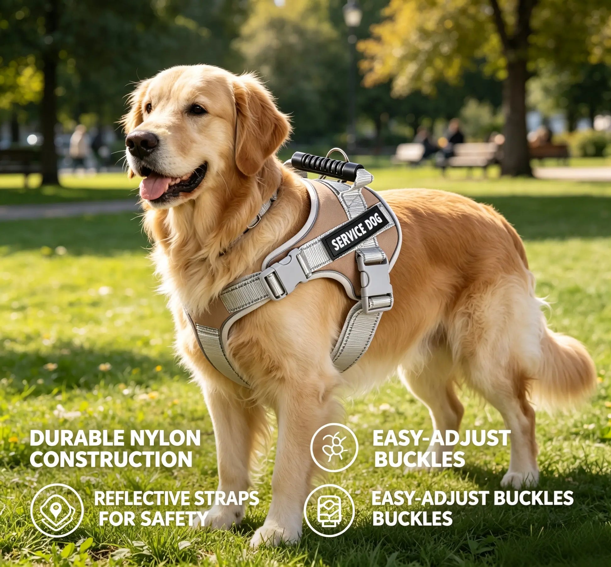 Pet Dog Harness — Glow-In-The-Dark Safety Harness with Chest Strap | Easy On/Off, Fully Adjustable | Ideal for Small, Medium & Large Dogs | Walking, Training & Outdoor Travel