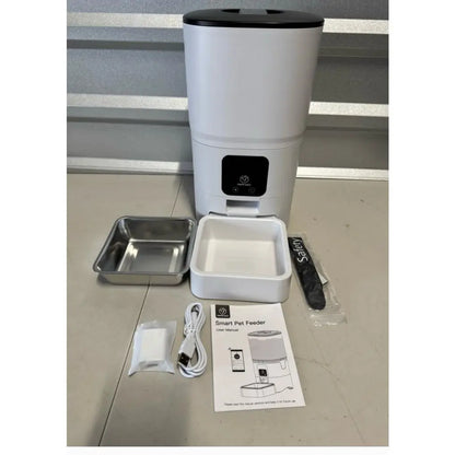 PAPIFEED Wi-Fi Automatic Pet Feeder — 6L App-Controlled Dog & Cat Feeder | Scheduled Feeding, Smart Life Compatible | Stainless Steel & Plastic | Dishwasher Safe Parts