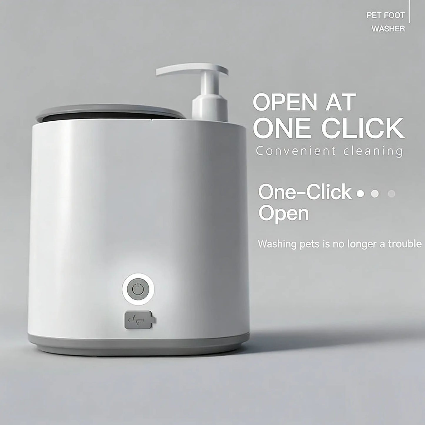 Automatic Pet Paw Cleaner & Massager – Soft Silicone Paw Washer with Built-In Soap Dispenser