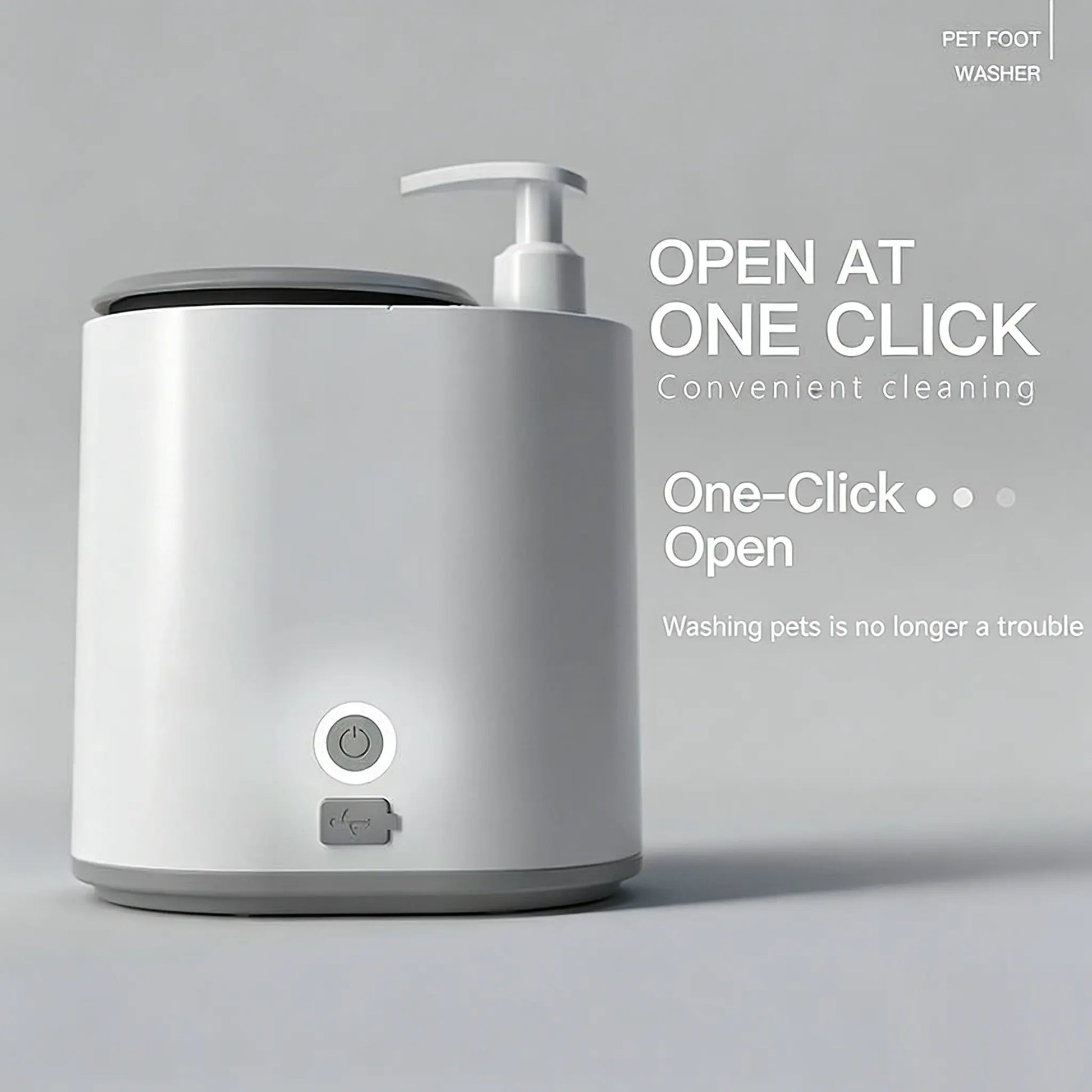 Automatic Pet Paw Cleaner & Massager – Soft Silicone Paw Washer with Built-In Soap Dispenser