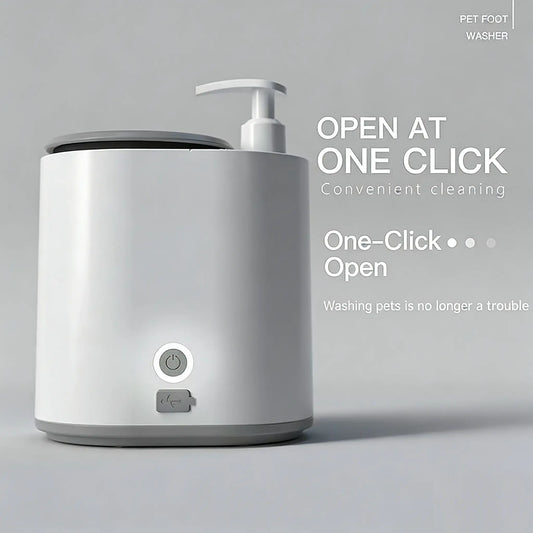 Automatic Pet Paw Cleaner & Massager – Soft Silicone Paw Washer with Built-In Soap Dispenser