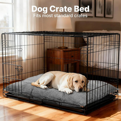 Veehoo Indestructible Dog Bed for Crates — Chew-Proof, Reinforced Corners | High-Loft Padding | Washable Pet Mat for Large Dogs | 4 Sizes