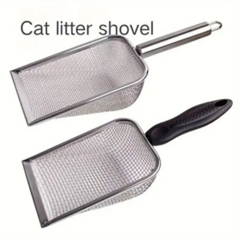 Stainless Steel Pet Waste Scoop — Cat Litter, Dog & Chicken Waste | Filter Net | Durable, Easy-Clean Multi-Purpose Pet Care Tool