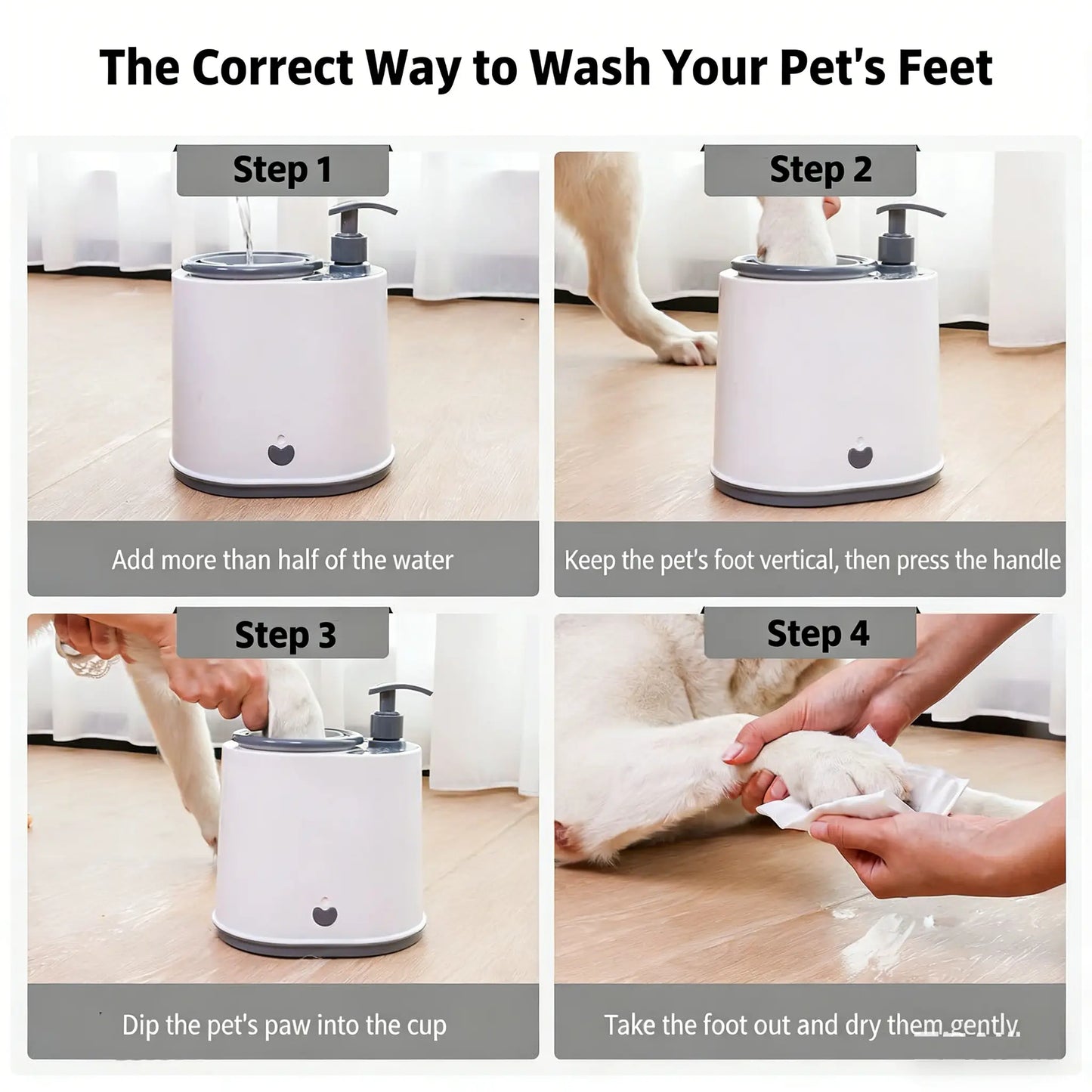 Automatic Pet Paw Cleaner & Massager – Soft Silicone Paw Washer with Built-In Soap Dispenser