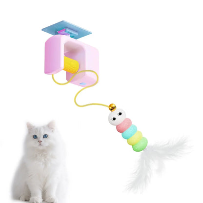 Rechargeable Hanging Door Cat Toy — Automatic Electric Flying Feather Wand | Elastic Rope & Replacement Toy Included | Interactive Chase & Exercise Toy for Kittens, Adult & Multi-Cat Households