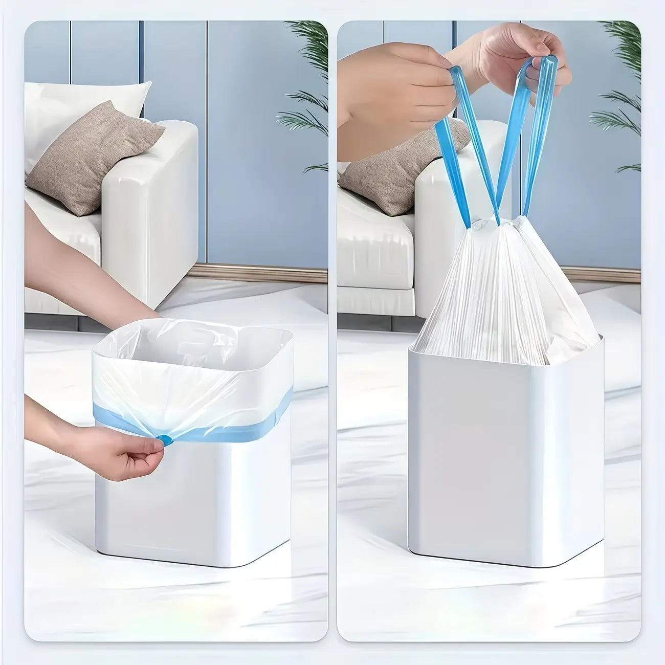 Pet Poop & Litter Bags — 10 Rolls, 4 Gallon Thick Drawstring Waste Bags | Leak-Proof, Large Capacity | For Cat Litter Box, Dog Waste & Home Cleaning