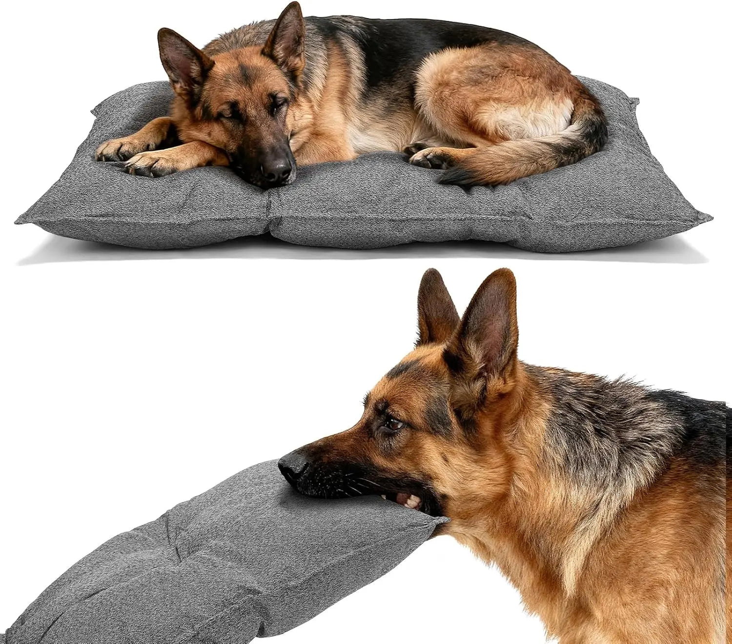 Veehoo Indestructible Dog Bed for Crates — Chew-Proof, Reinforced Corners | High-Loft Padding | Washable Pet Mat for Large Dogs | 4 Sizes