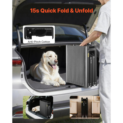 Vevor Folding Dog Ramp for Cars — 63" Aluminum Pet Ramp for SUVs & Trucks | 250 lbs Capacity | Non-Slip Surface | Portable, Quick-Fold Design for Medium & Large Dogs