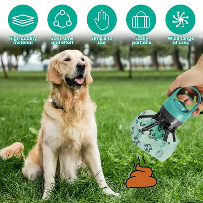 Portable Dog Poop Scooper & Waste Bag Dispenser – Clean, Hygienic & Easy Pet Waste Pickup