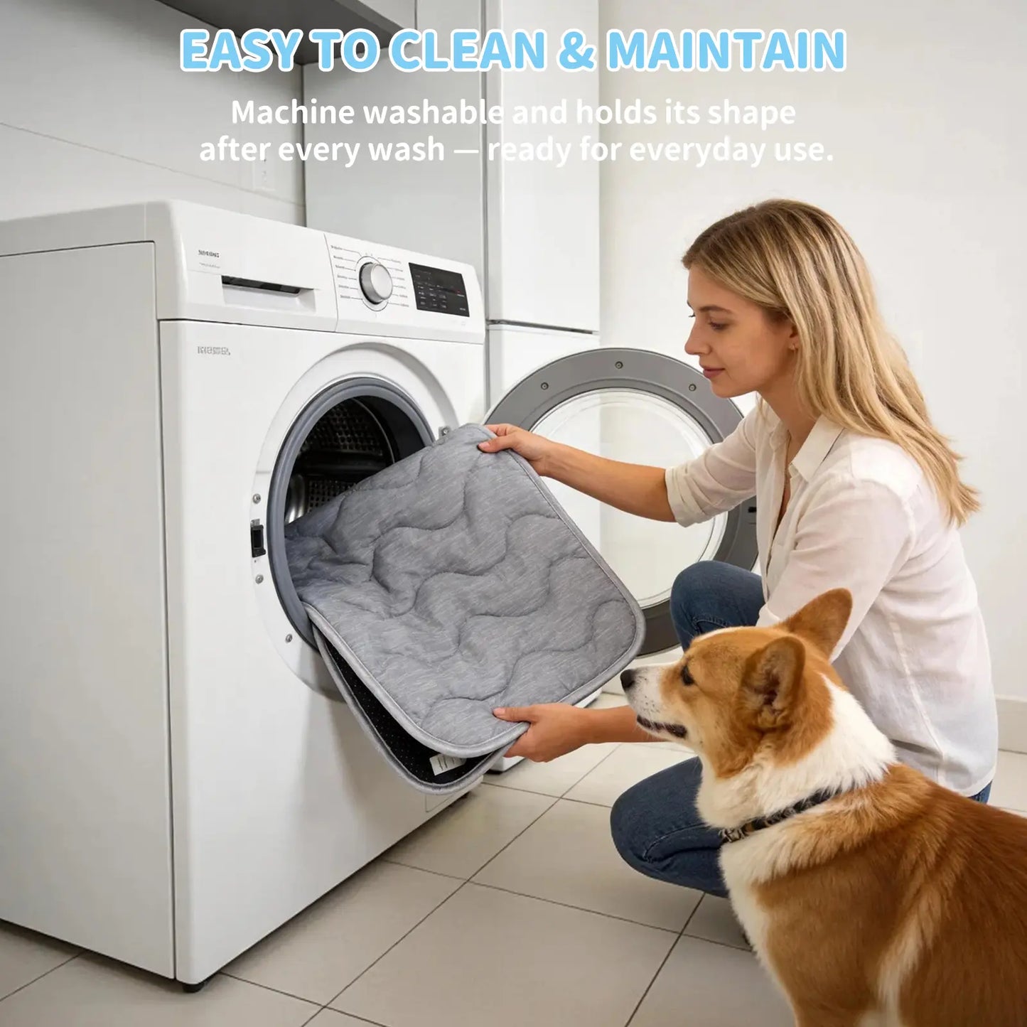 PETZOOKA XL Cooling Mat for Dogs & Cats – Self-Cooling Washable Pet Bed with Non-Slip Base