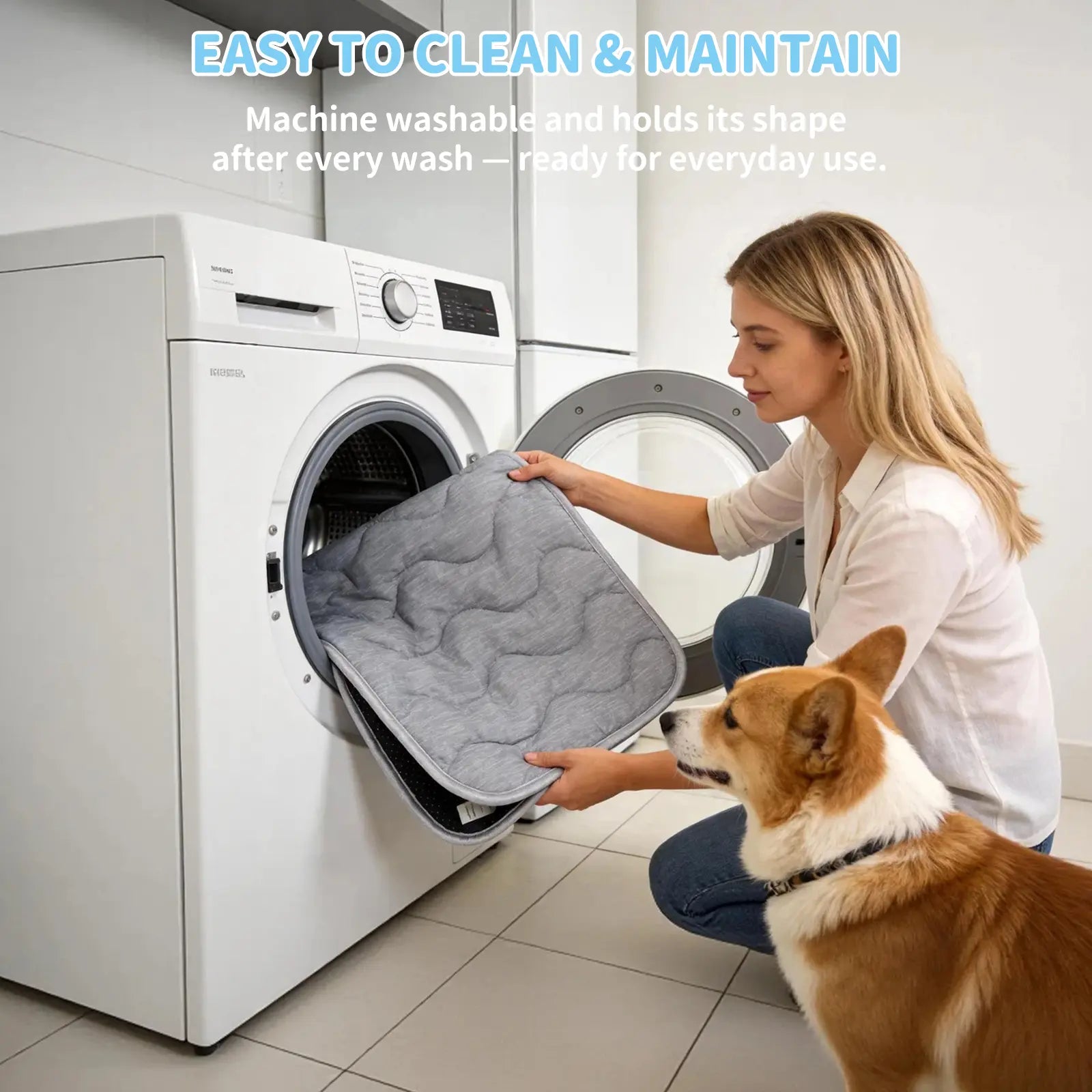 PETZOOKA XL Cooling Mat for Dogs & Cats – Self-Cooling Washable Pet Bed with Non-Slip Base