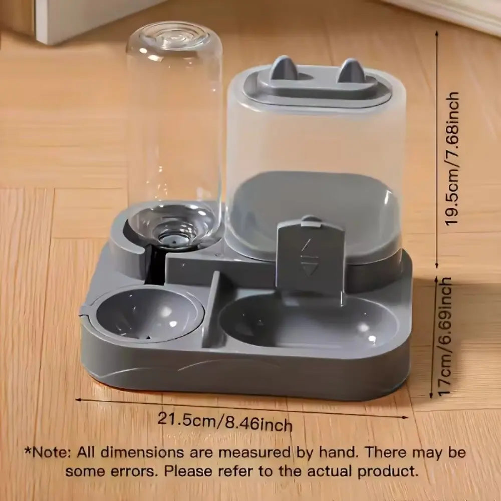 Automatic Cat Feeder & Water Dispenser Combo — Large Capacity Auto Food Dispenser | Scheduled Feeding | Essential Pet Care for Busy Owners