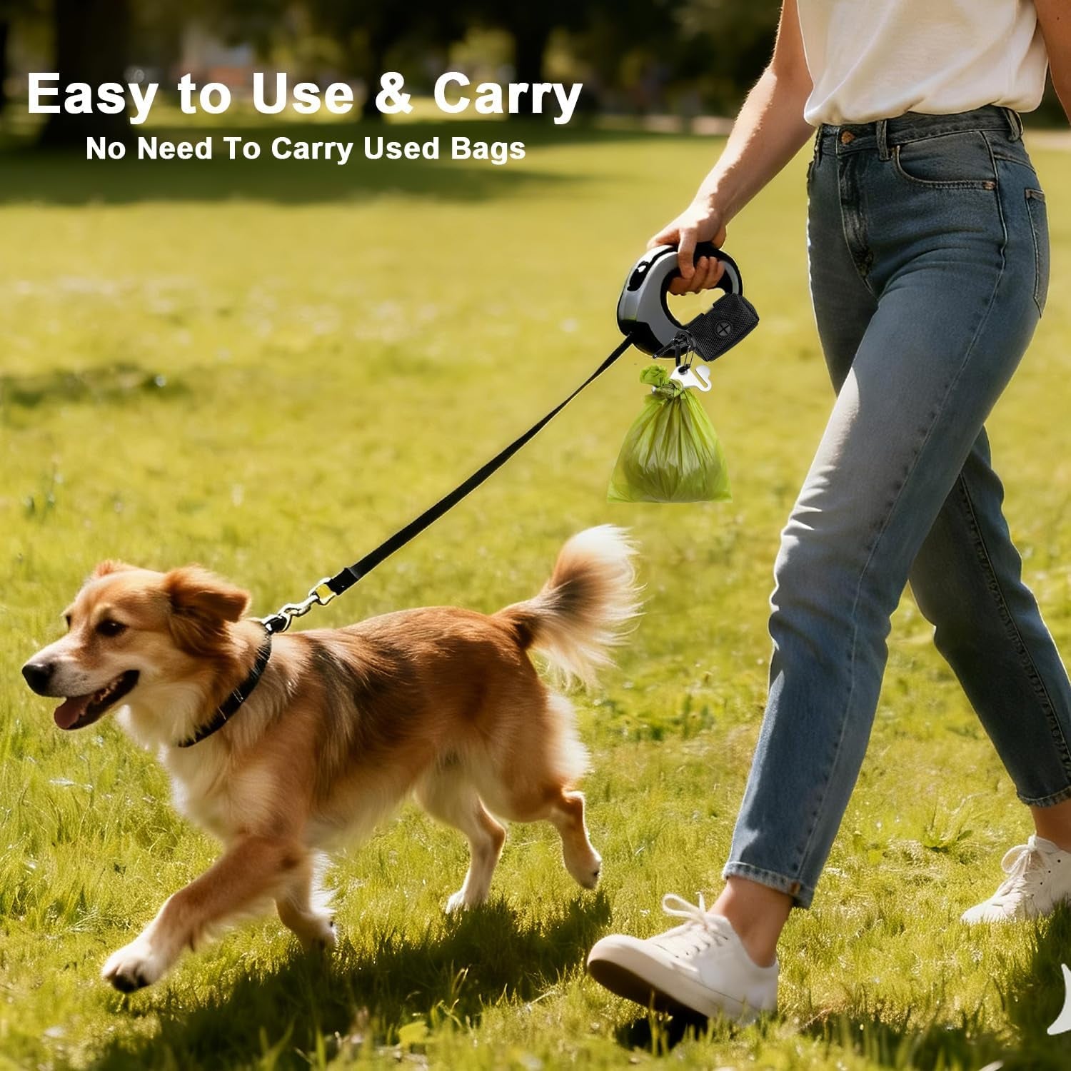 Dog Poop Bag Dispenser & Carrier Set — 2 Pack, Purple & Black | Soft Oxford Fabric, Leash Attachment | Hands-Free Walking Set with Waste Bag Holder | Fits Any Leash or Harness
