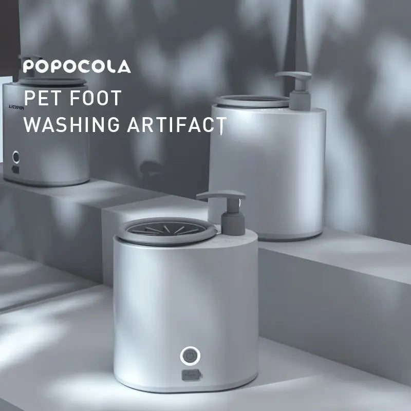 Automatic Pet Paw Cleaner & Massager – Soft Silicone Paw Washer with Built-In Soap Dispenser