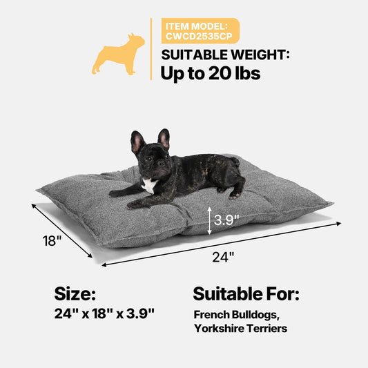 Veehoo Indestructible Dog Bed for Crates — Chew-Proof, Reinforced Corners | High-Loft Padding | Washable Pet Mat for Large Dogs | 4 Sizes