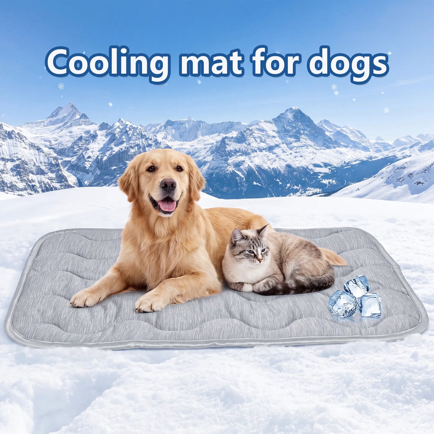 PETZOOKA XL Cooling Mat for Dogs & Cats – Self-Cooling Washable Pet Bed with Non-Slip Base